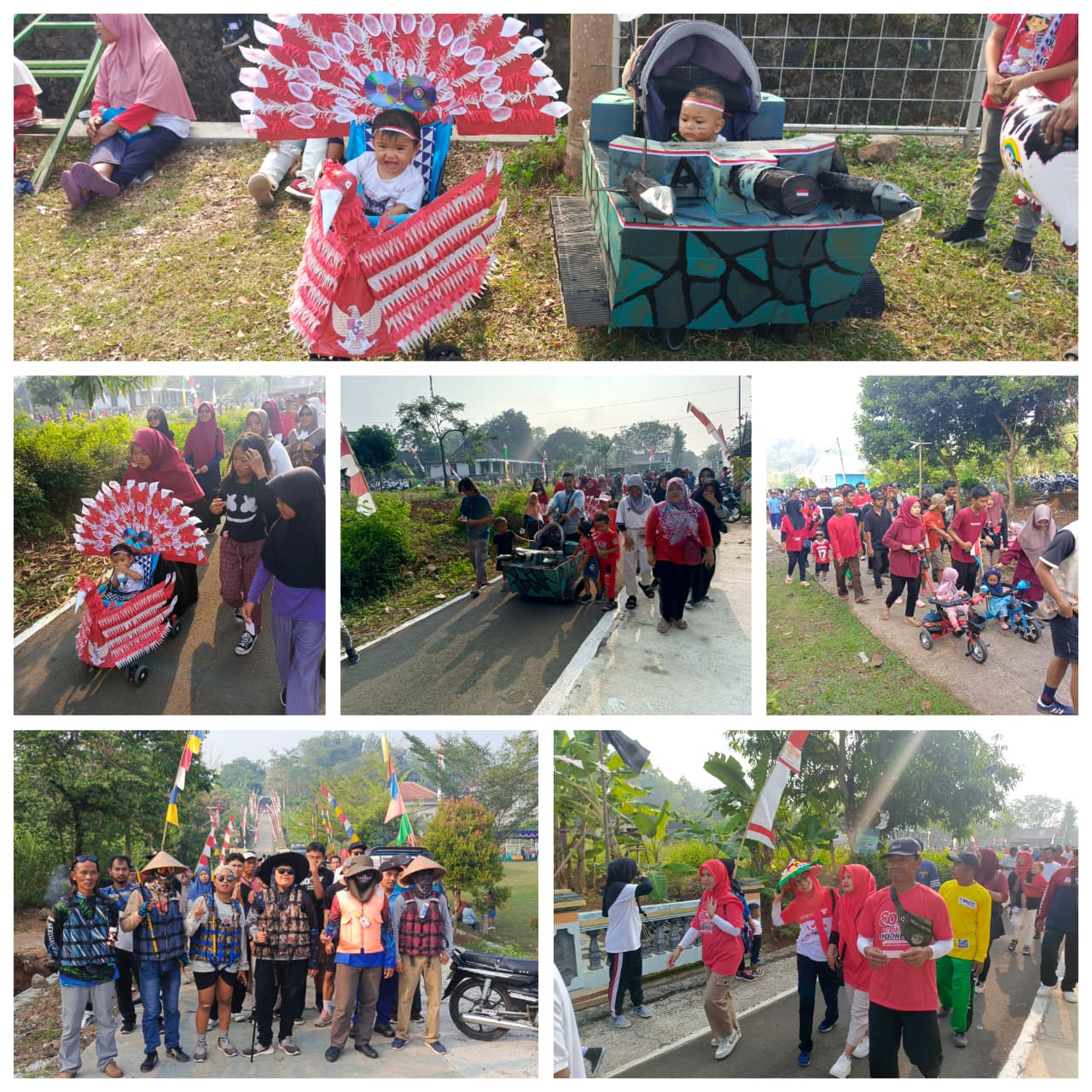 Desa Serut Meriah, Warga Tampil dengan Kostum Unik di Gerak Jalan